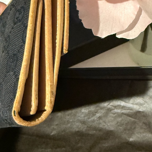 Vintage Gucci Black Horsebit Canvas Wallet with Gold Tone Trim - Picture 12 of 13